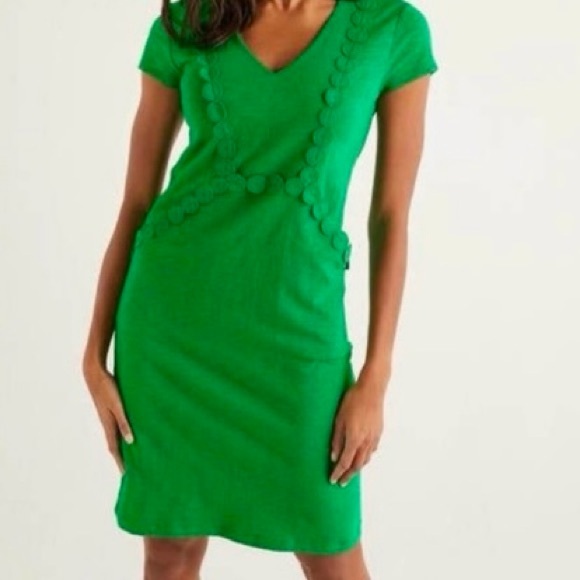 Boden Saskia Jersey Trim Dress - Picture 2 of 12